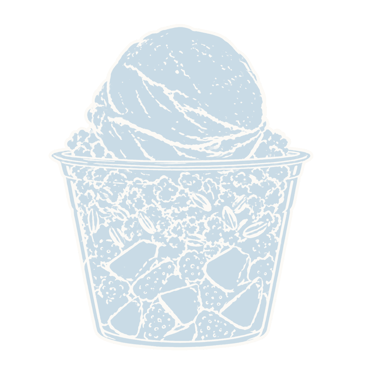 A cup of fruit crumble